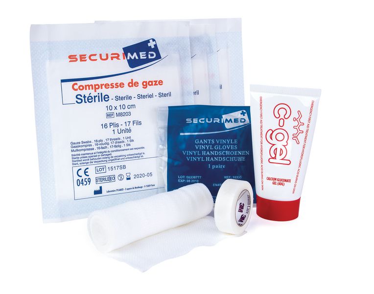 KIT GLUCONATE DE CALCIUM BRÛLURE CHIMIQUE