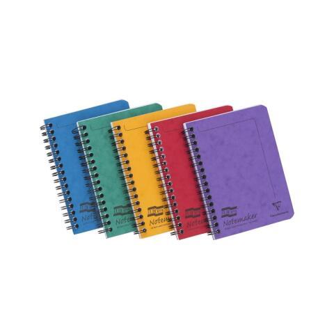 LOT DE 10 - NOTEMAKER EUROPA CAHIER RELIURE INTÉGRALE A6 120 PAGES DÉTACHABLES PETITS CARREAUX - ASSORTIMENT A