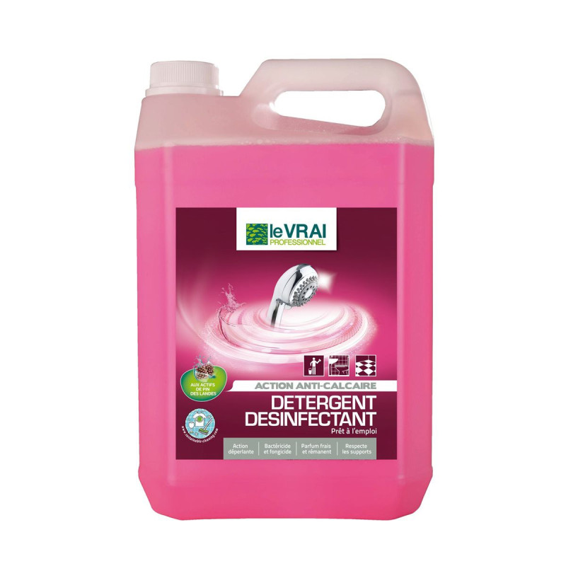 Lvp detergent desinfectant sanitaires pret a l'emploi ph : 2,5 / 3 (4522) bidon de 5l_0