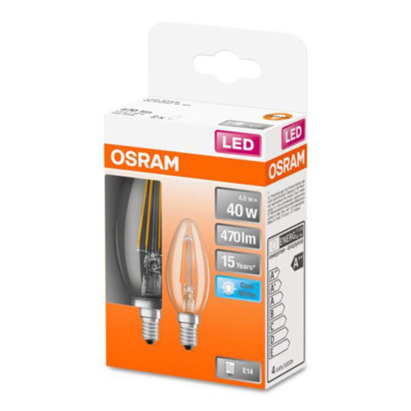 OSRAM CLASSIC B LED E14 4 W 4 000 K CLAIRE X2