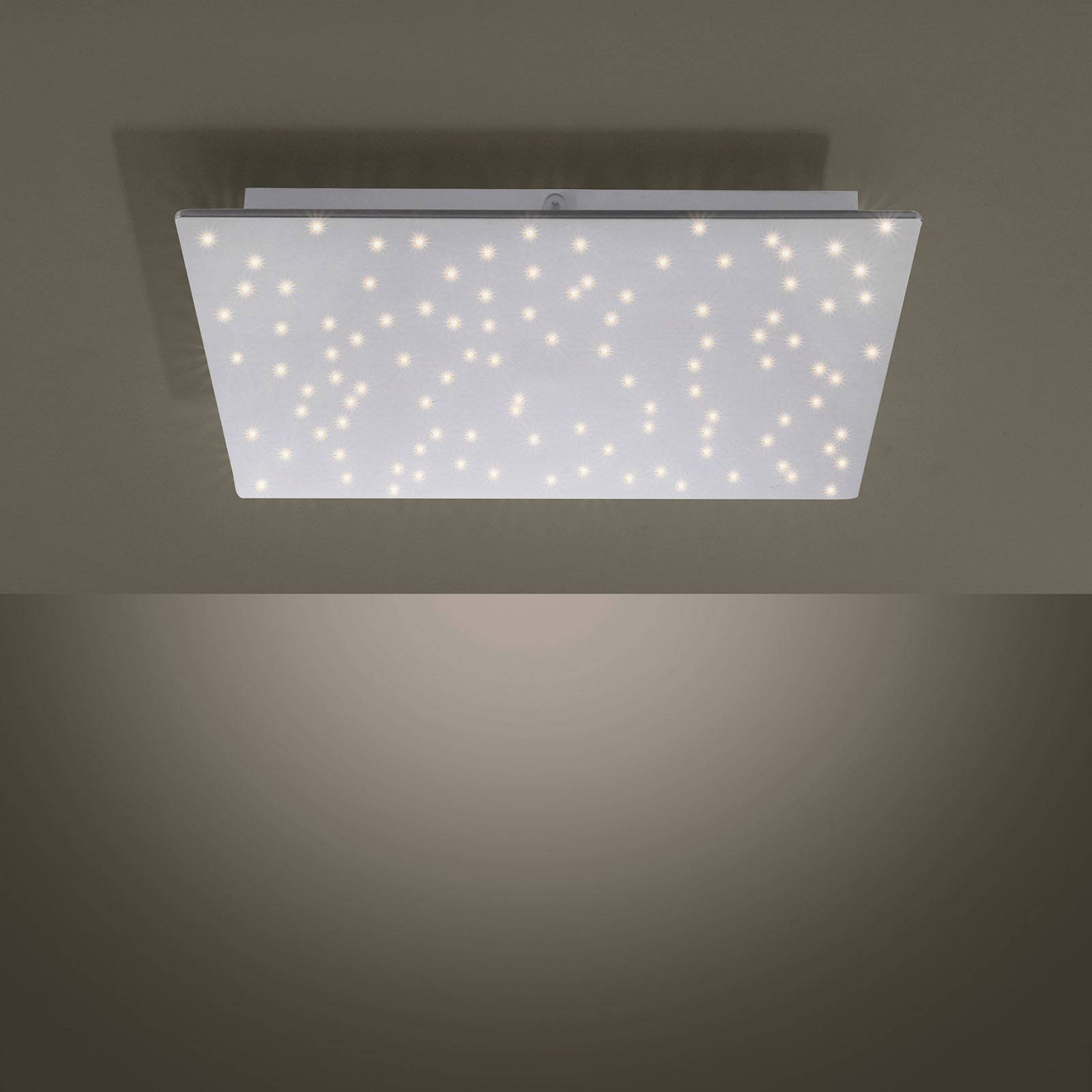 JUST LIGHT. PLAFONNIER LED SPARKLE CCT DIM ACIER 45X45 CM