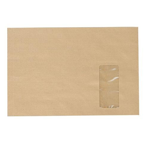 LA COURONNE - POCHETTE À SOUFFLET 3 CM KRAFT 229 X 324 MM 90 G AVEC FENÊTRE 50 X 110 MM - BOÎTE DE 50