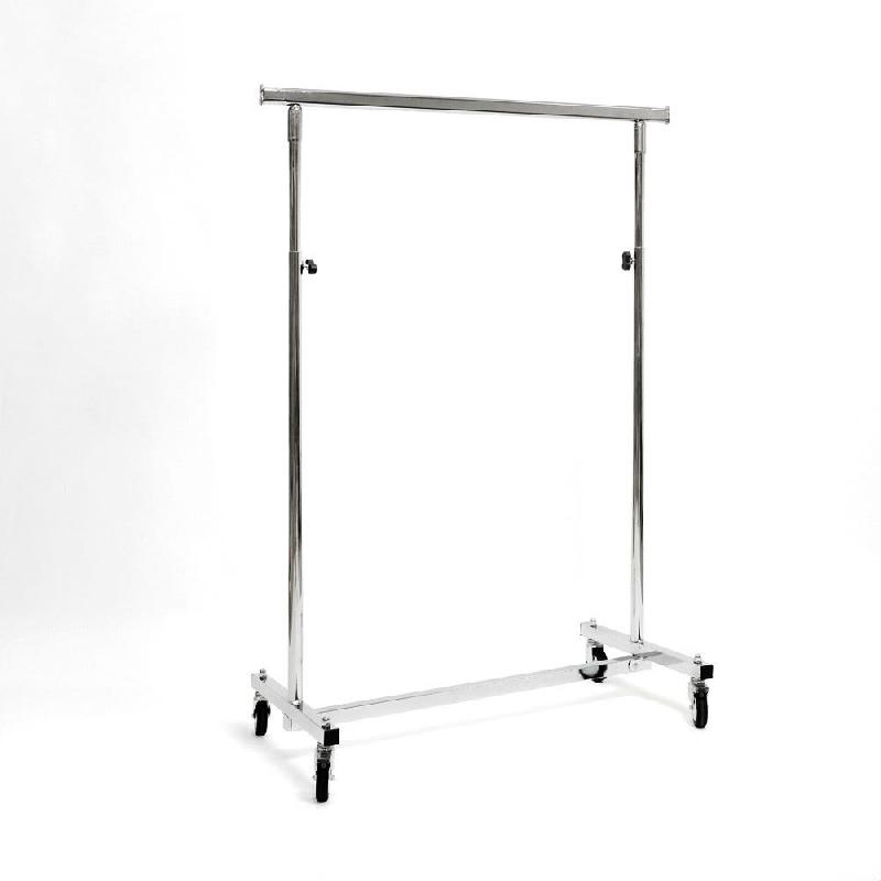 Portant pliable extensible chromé - L100-160cm hauteur 118-190cm - Réf 46174_0