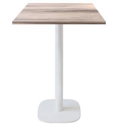 Restootab - Mange-debout 60x60cm - modèle Round blanc chêne tages - marron TB-ROUFF1-6060M-TAGES_0