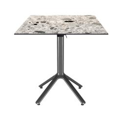 Restootab - Table pliable Nemo pour extérieur galets gris 70x70 - gris TB-NEM-7070C-CEPP_0
