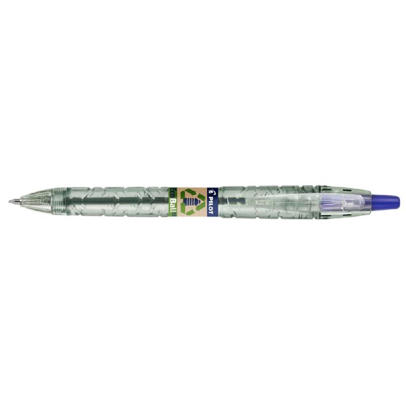 STYLO BILLE RETRACTABLE PILOT BEGREEN B2P ECOBALL - POINTE MOYENNE 1 MM - BLEU