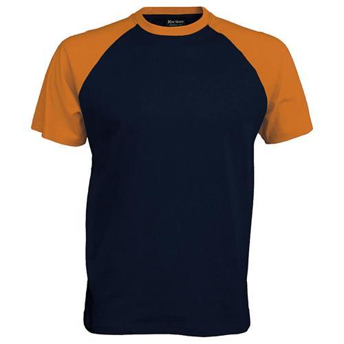 T-SHIRT BICOLORE TRADITIONAL MARINE ORANGE