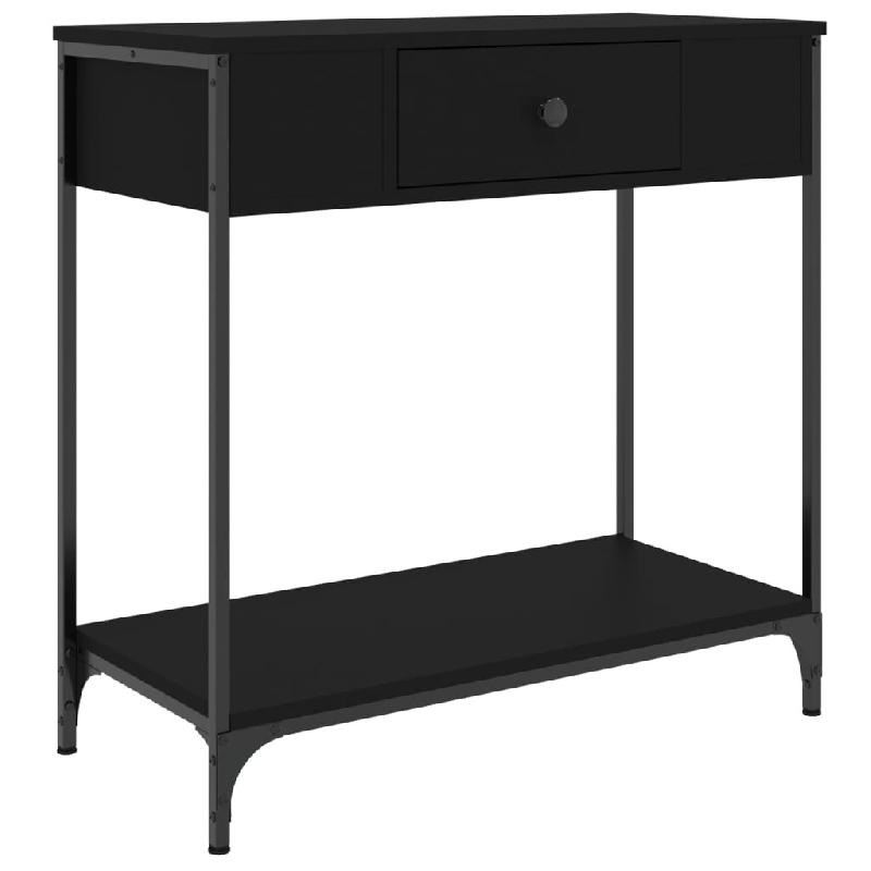 Table console noir 75x34,5x75 cm bois d'ingénierie Modèle Atlas Office Prestige - 834165_0