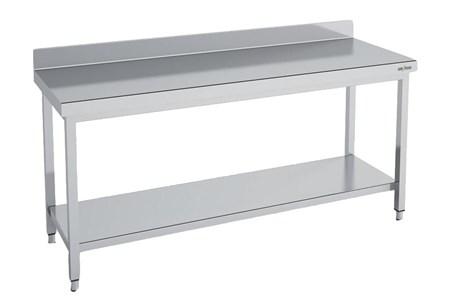 TABLE INOX ADOSSÉE SÉRIE 600 MMD60-180 LONGUEUR 180 CM