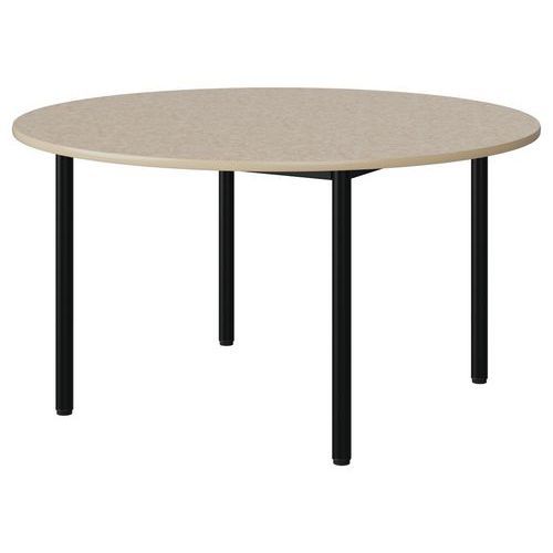 TABLE MALIBU Ø120 T4 4P ST ISOSON BEIGE 1460/BEIGE NOIR 9005
