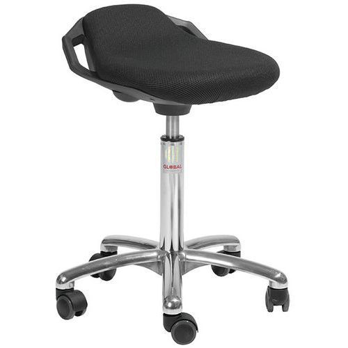 TABOURET SPACE-TISSU 3D-MEDIUM-ROULETTESEASY ROLLING-NOIR - GLOBAL PROFESSIONAL SEATING