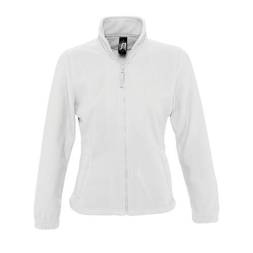 VESTE FEMME MICROPOLAIRE ZIPPÉE EN POLYESTER BLANC