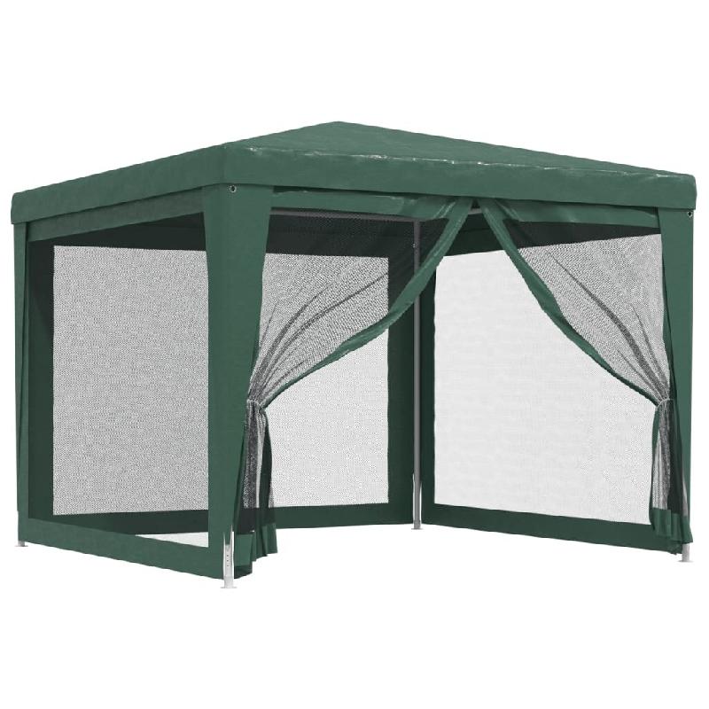 VidaXL Tente de fête avec 4 parois latérales en maille Vert 3x3 m PEHD Modèle AbriAura 158 - vert 319228_0