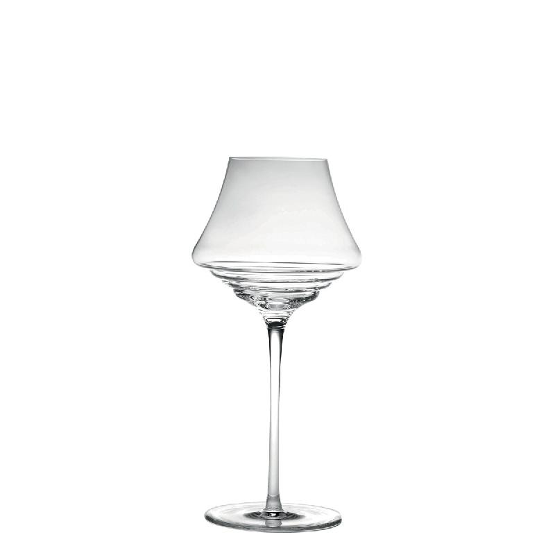 Zafferano Esperienze Verre À Pied Pour Spiritueux Et Vins De Paille 35 Cl, Design Fond Ondulé, Lot De 6 Pièces En Verre Cristallin Sonore Haut. - N_0
