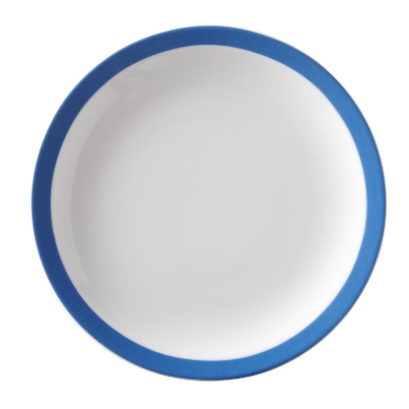 ASSIETTE PLATE ROND BLEU PORCELAINE Ø 22 CM OPTIMA COLOR