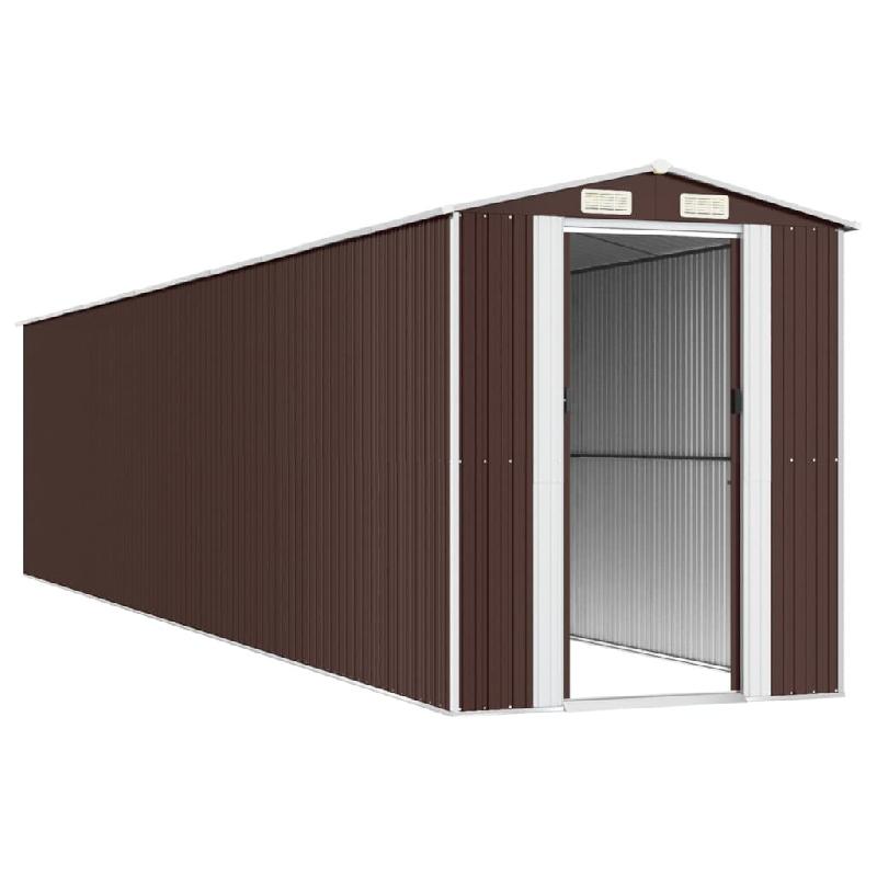 Abri de jardin Marron foncé 192x938x223 cm Acier galvanisé Modèle Atlas Office Essence - 8720845582296_0