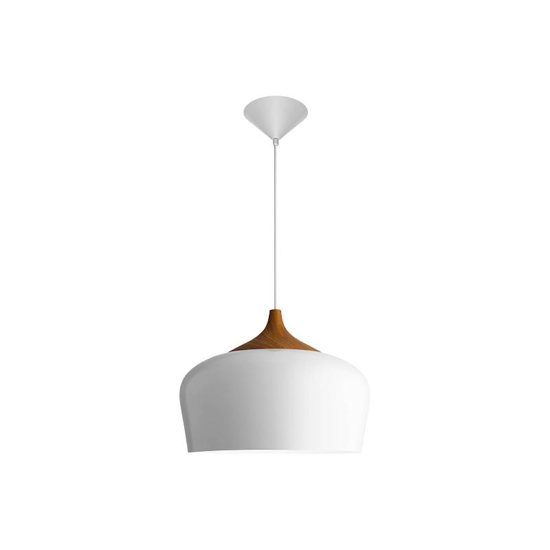 ALUMINOR VOLTIGE SUSPENSION, BLANCHE, DÉTAILS BOIS
