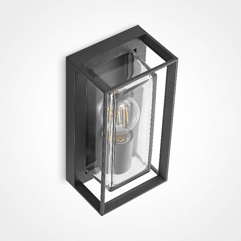 ARCCHIO APPLIQUE D\'EXTÉRIEUR ISMERA, IP65, VERRE, GRIS FONCÉ, E27