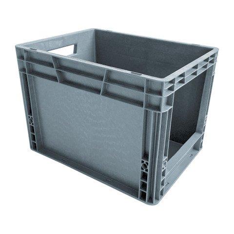 BAC DE STOKAGE GERBABLE NORME EUROPE AVEC PAROI OUVERTE SUR LE CÔTÉ - 25 LITRES