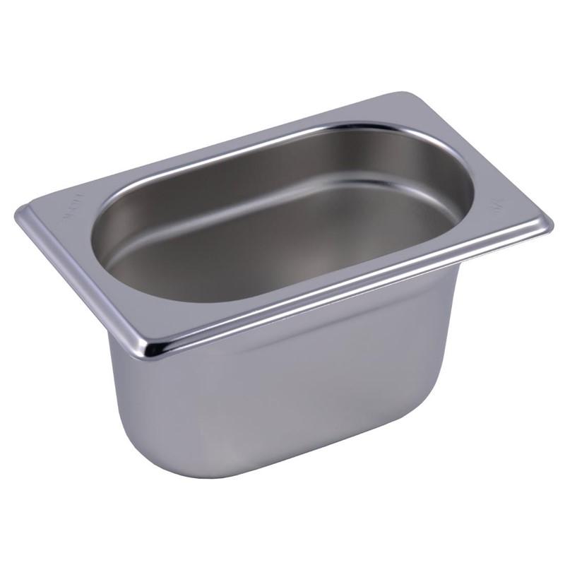 Bac inox GN1/9 100mm - GR701 - 176x108x100mm - Capacité 800ml_0