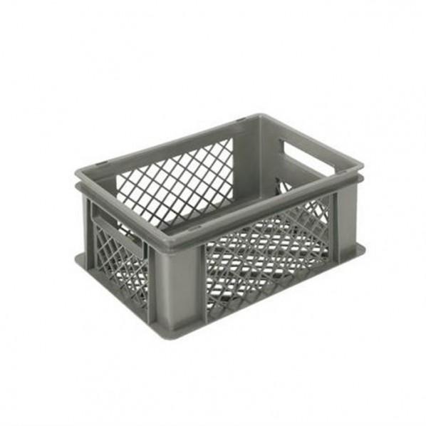 Bac norme Europe - fond plein et parois ajourées - 400 x 300 mm - Hauteur 170 mm - gerbable et palettisable_0