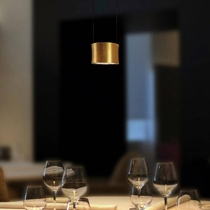 BANKAMP IMPULSE SUSPENSION LED À 1 LAMPES DORÉE