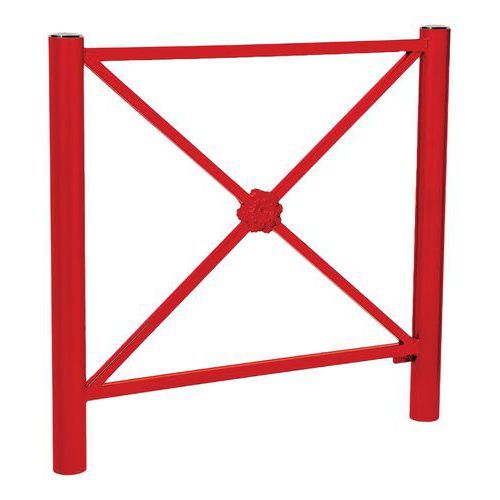 BARRIÈRE PROVINCE ROSACE 1.07 M INOX BROSSÉ ZINC ROUGE 3020 - PROCITY