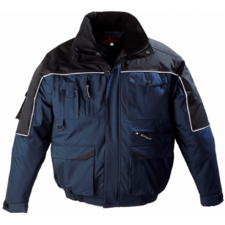 Blouson multipoches RIPSTOP - marine / noir - manches amovibles - Coverguard | 5BMRN_0