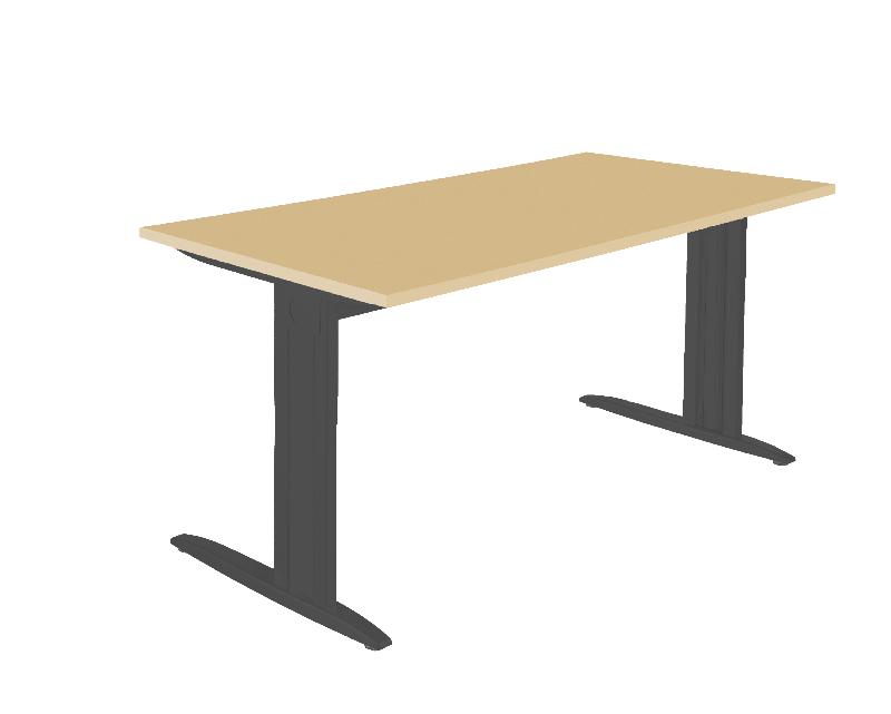BUREAU DROIT CHÊNE/ANT L.1800 X P.800 MM
