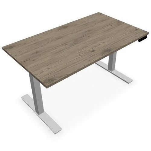 BUREAU MOTORISÉ L140XP80 CM ÉP.25 MM CHÊNE BRUNSWICK/BLANC - EOL