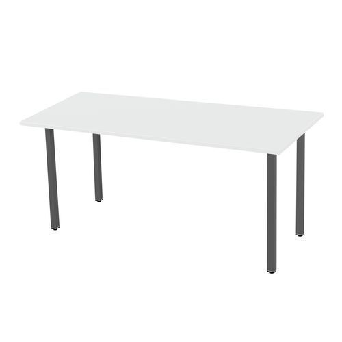 BUREAU STANDARD 120 X 80 X 75 CM DESIGN DROIT BLANC