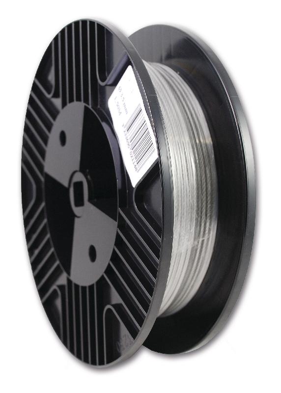 CÂBLE ACIER GALVANISÉ GAINÉ PVC 7X7 DIAMÈTRE 3/4MM ÂME MÉTAL CYLINDRE DE 50M - CHAPUIS - BC2