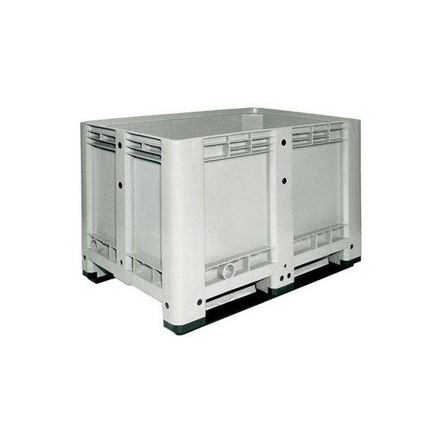 Caisse-palette plastique Rolléco - 2 ou 3 semelles - côtés et fond pleins - résistante aux acides, produits chimiques et températures extrêmes_0