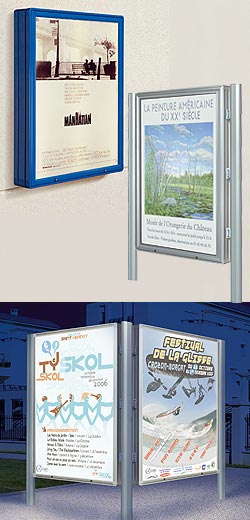 Caissons lumineux LED pour affiches - Surface visible H 1710 x L 1160 - Aluminium et options de personnalisation_0