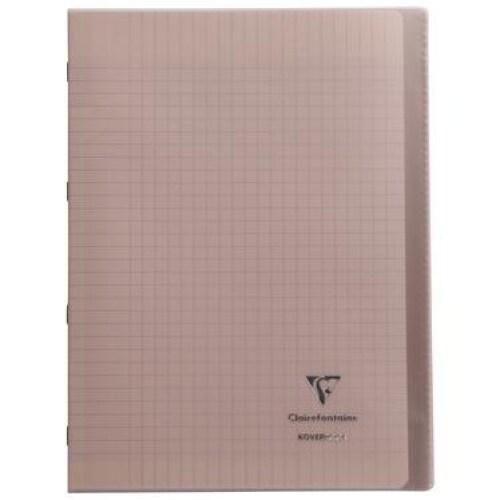 Clairefontaine Lot de 10 Cahier Kover Book A4, 96p./48 feuilles 90 g/m² piquées, couv. Transparente gris, Séyès - 3037929714074_0