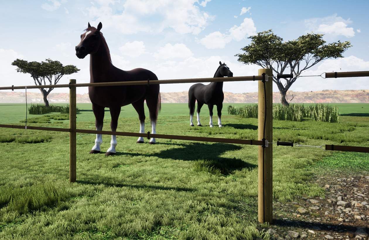 Clôture électrique pour chevaux - Horse Stop - Kit ruban 4 cm, 2 hauteurs, au mètre linéaire_0