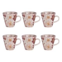 Coffret de 6 tasses Kiyo 17 cl -  Décoré Rond Grès Table Passion 10.5x7.8 cm - multicolore Grès 3106232387029_0