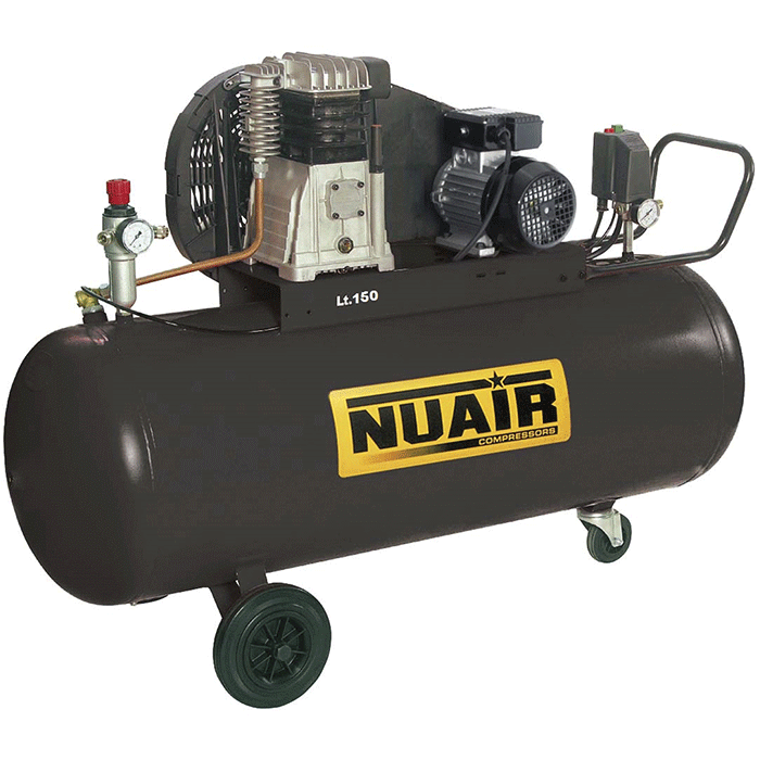 Compresseur d'air à piston NUAIR - 150 litres - 3 CV - Triphasé - Réf. 11585039_0