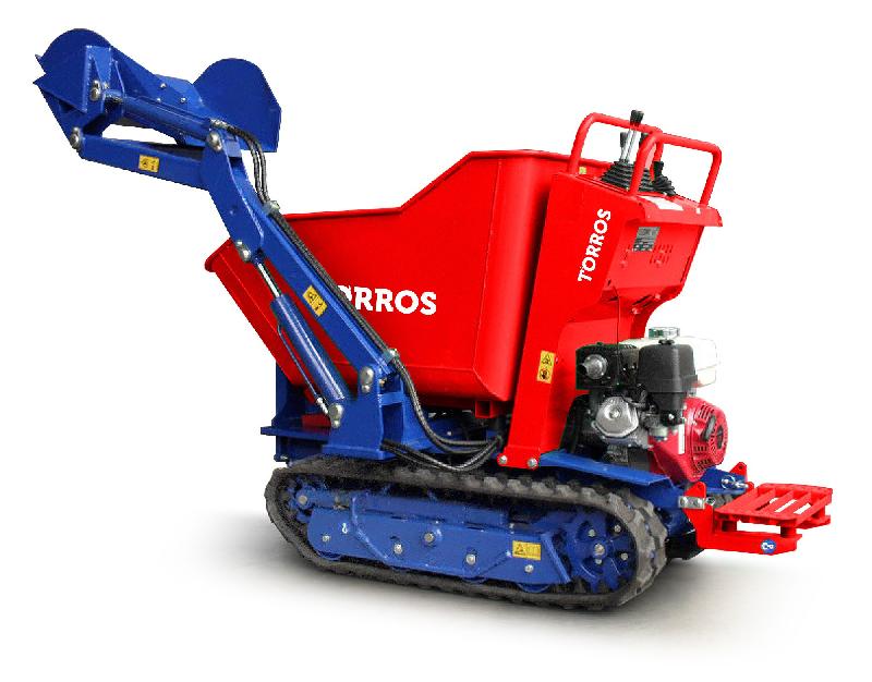 Minidumper Honda hydrostatique à chenilles avec pelle inclinable 80 kg et benne basculante 800 kg - Moteur 9 ch Torros HRD800HA_0