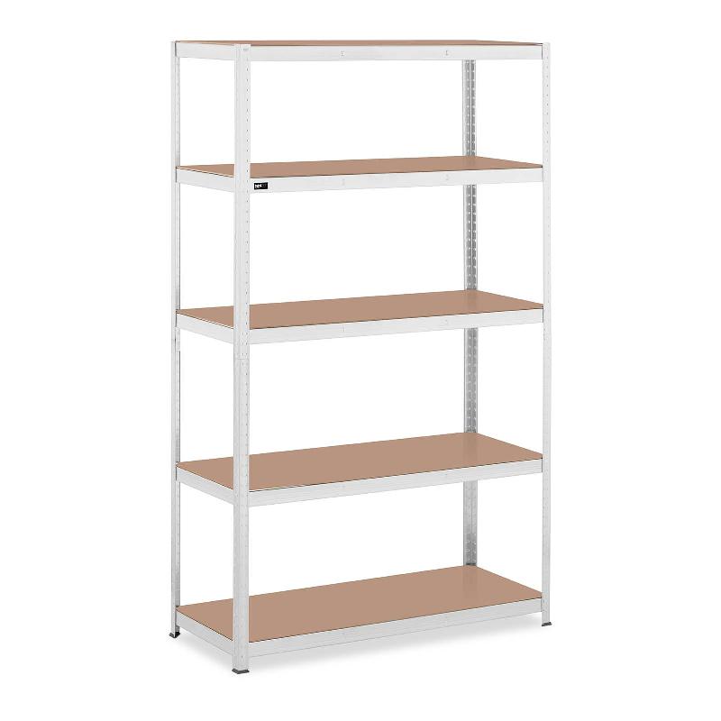 Étagère charge lourde robuste 120 x 50 x 197 cm - 5 tablettes réglables supportant 150 kg chacune - Gris - Garage, atelier, outils - Réf. 14_0005174_0