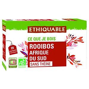 ETHIQUABLE Thé infusion Rooibos Bio d'Afrique de Sud - Boîte de 20 sachets fraîcheur_0
