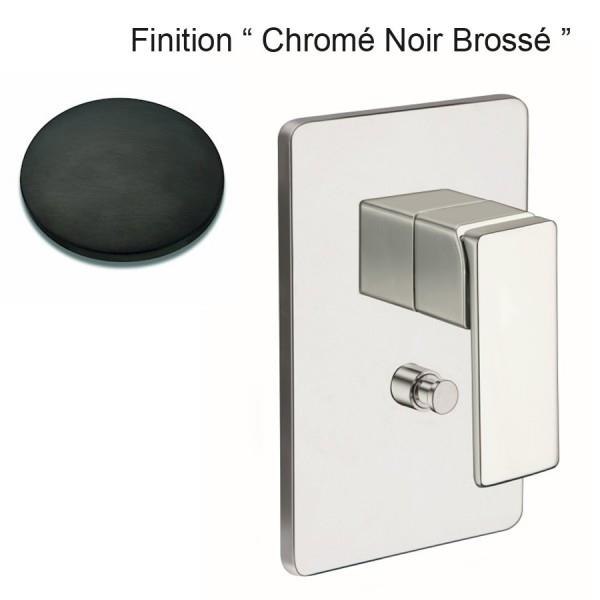 FACADE LAITON MITIGEUR DOUCHE QUADRI S 2 SORTIES CHROME NOIR BROSSE - CRISTINA ONDYNA QS68975