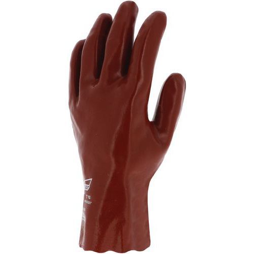GANTS DE MANUTENTION DE PROTECTION AVEC ENDUCTION ET PVC ROUGE TAILLE 10 - SINGER SAFETY
