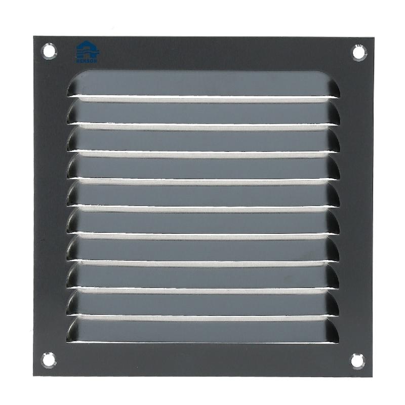 Grille de ventilation à persienne 436 - largeur 150mm - hauteur 150mm - anodisé argent - RENSON - 16251 - 486420_0