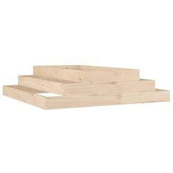 Helloshop26 - Jardinière bac lit surélevé plantes fleurs terrasse jardin 110 x 110 x 27 cm bois massif de pin marron 02_0037307 - 3000213832686_0