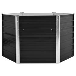 Helloshop26 - Jardinière lit surélevé plantes fleurs jardin anthracite 129 x 129 x 77 cm acier galvanisé anthracite 02_0001140 - 3000074991539_0