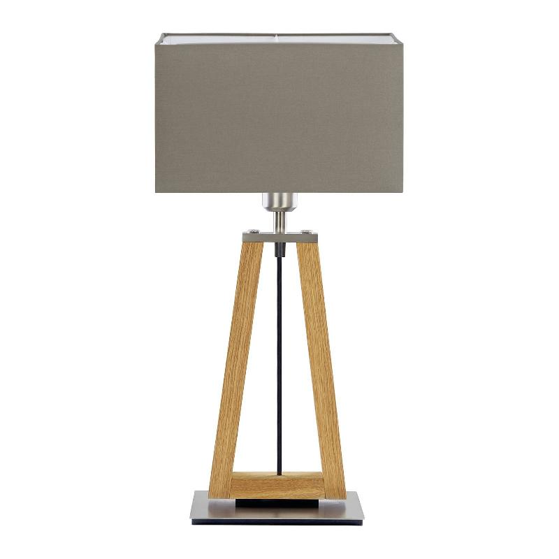 HERZBLUT BI BOB LAMPE À POSER, CHÊNE CENDRÉ HUILÉ/TAUPE