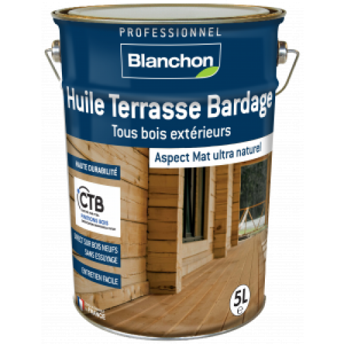 HUILE TERRASSE BARDAGE - TOUS BOIS - BOIS NATUREL - 1 L BLANCHON