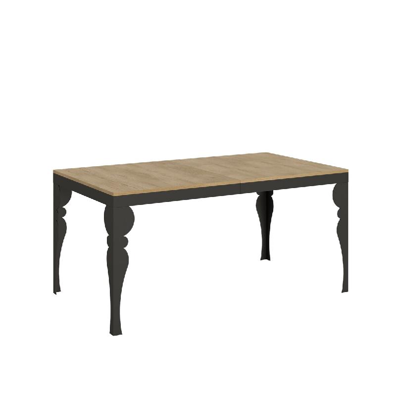 Itamoby Table Extensible 90X160/420 Cm Paxon Evolution Chêne Nature Structure Anthracite - marron 8050598014646_0