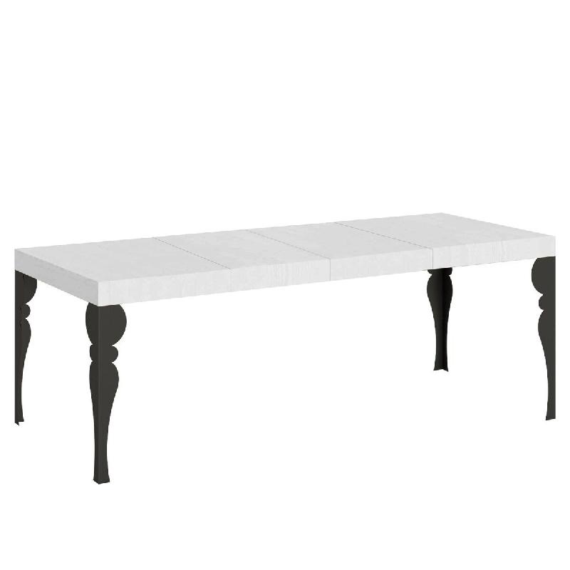 Itamoby Table Extensible Paxon Premium 160/420X90 Cm Frêne Blanc Pieds Anthracite - blanc 8050598903674_0
